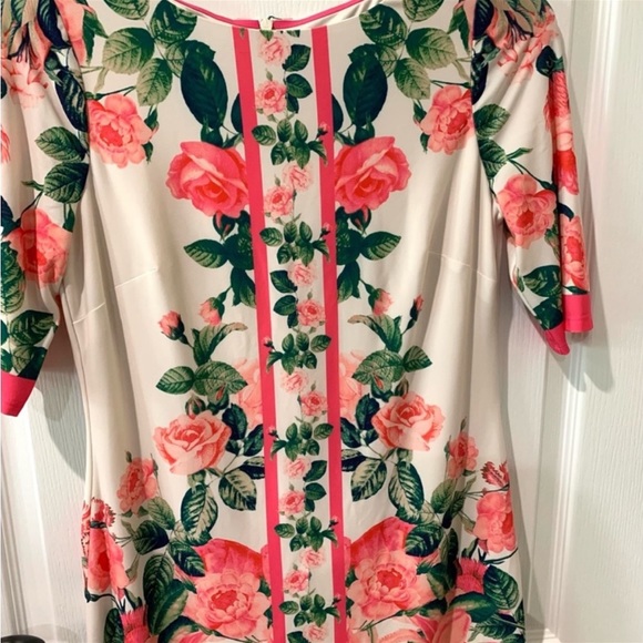 Eliza J Floral Pink Border Print Sheath Dress - Picture 3 of 10